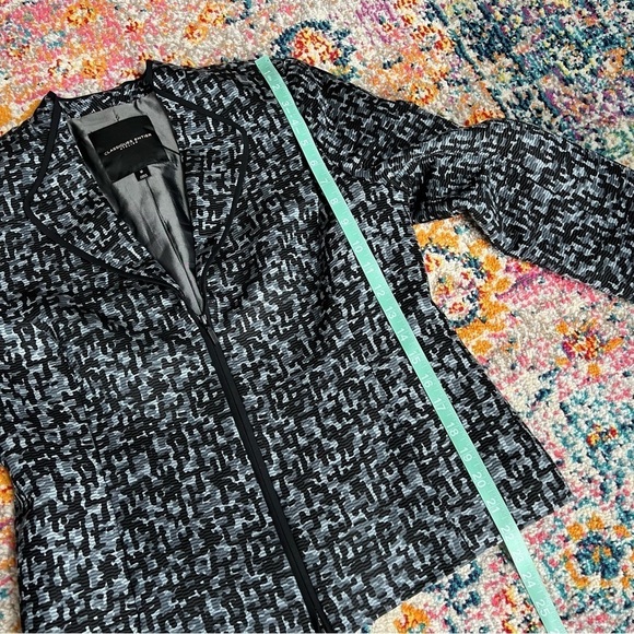 Classiques Entier Gray Black Silk Lined Full Zip‎ Coat Jacket Women’s - Picture 10 of 10